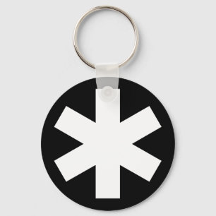Asterisk - Black Keychain