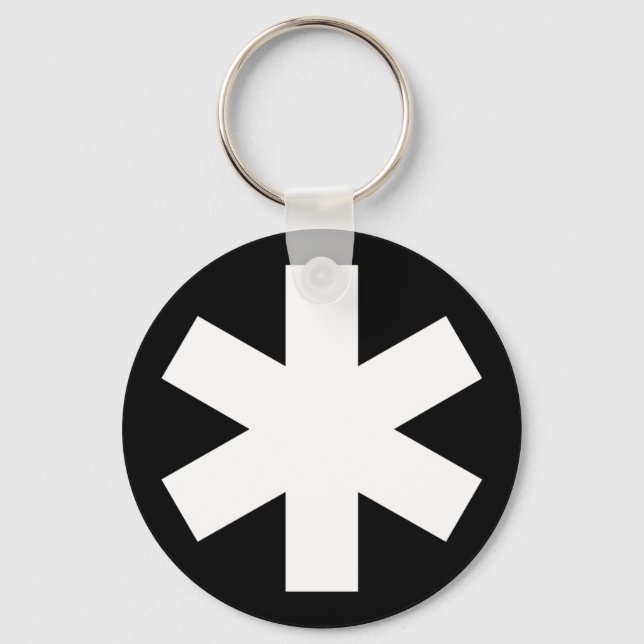 Asterisk - Black Keychain (Front)