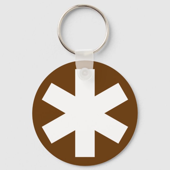 Asterisk - Brown Keychain (Front)