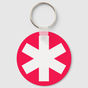 Asterisk - Crimson Red Keychain