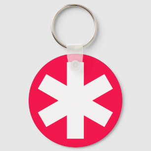 Asterisk - Crimson Red Keychain