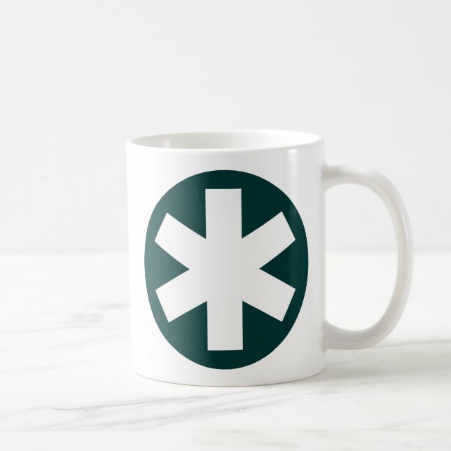 Asterisk - Dark Green Coffee Mug (Right)