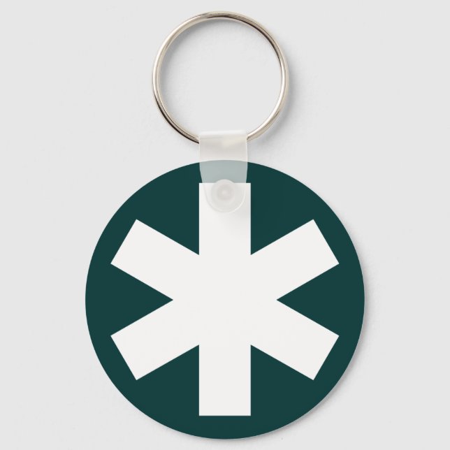Asterisk - Dark Green Keychain (Front)