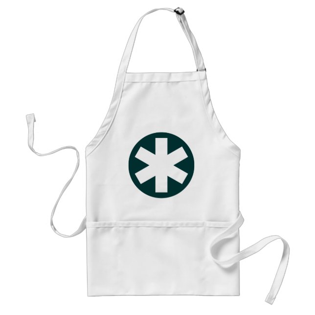 Asterisk - Dark Green Standard Apron (Front)