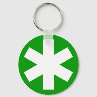 Asterisk - Green Keychain