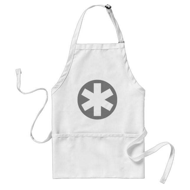 Asterisk - Grey Standard Apron (Front)