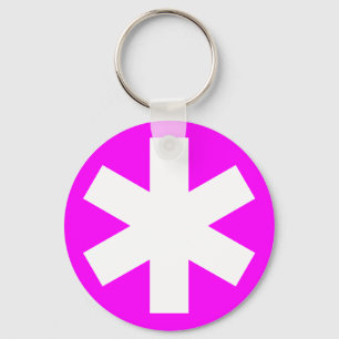 Asterisk - Magenta Keychain