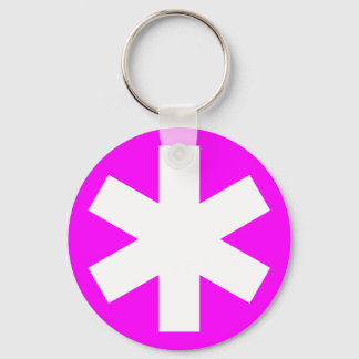Asterisk - Magenta Keychain