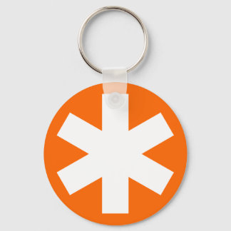 Asterisk - Orange Keychain