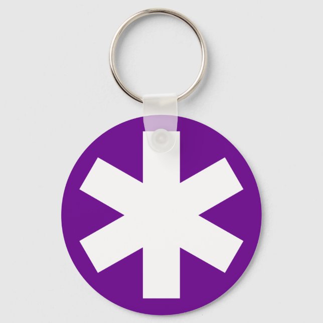 Asterisk - Purple Keychain (Front)
