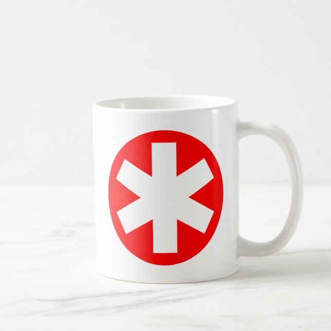 Asterisk - Red Coffee Mug (Right)