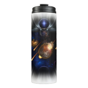 Asteroid Apocalypse Fractal Art Spacescape Thermal Tumbler