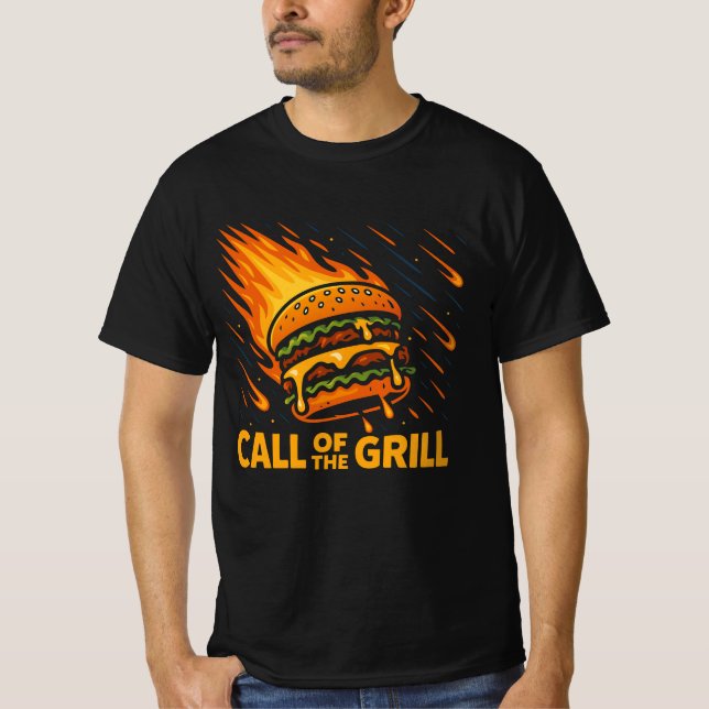 Asteroid Burger Call Of The Grill T-Shirt (Front)