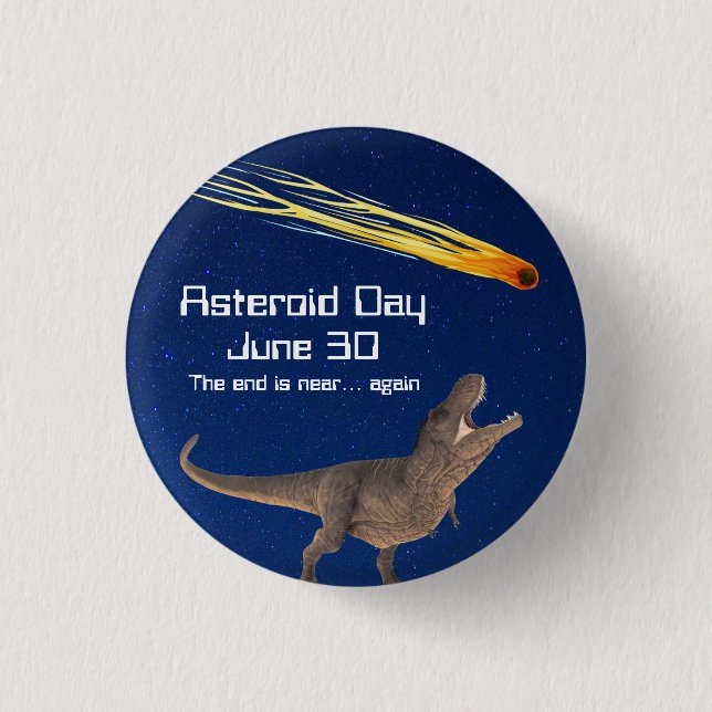 Asteroid Day June 30 1 Inch Round Button (Front)