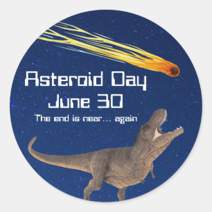 Asteroid Day June 30 Classic Round Sticker