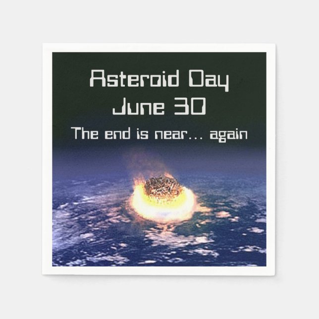 Asteroid Day June 30 Napkin (Front)