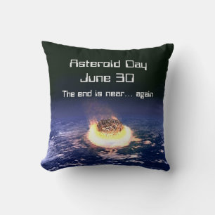 Asteroid Day June 30 Throw Pillow