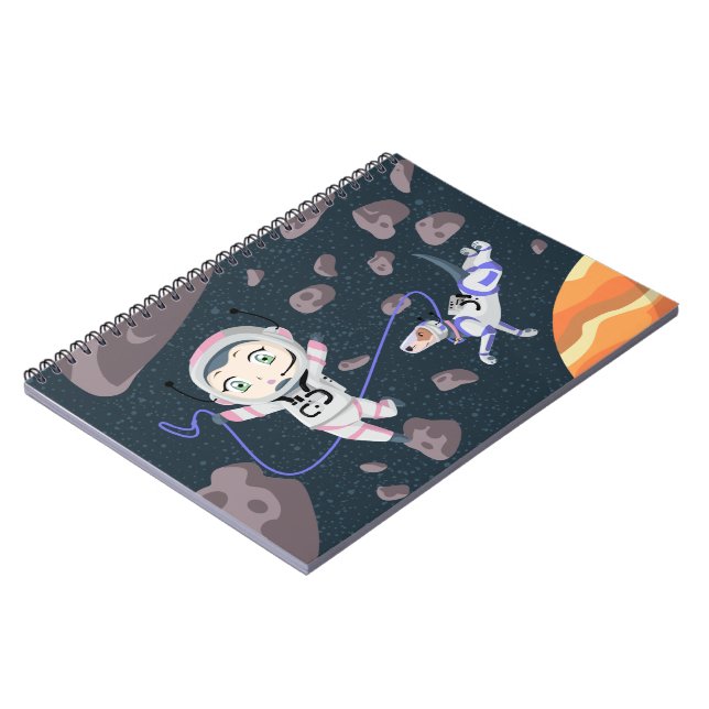 Asteroid Girl Notebook (Left Side)
