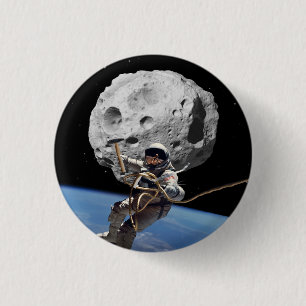 Asteroid Miner 1 Inch Round Button