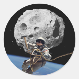 Asteroid Miner Classic Round Sticker