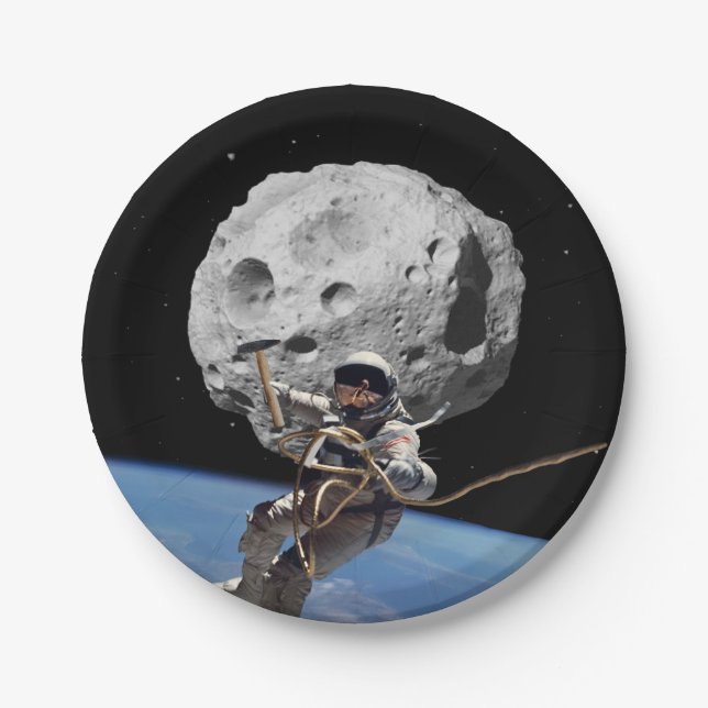 Asteroid Miner Paper Plate (Front)