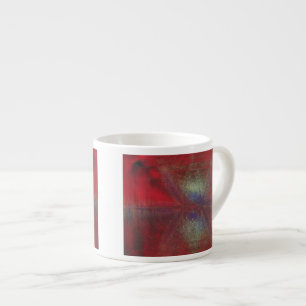 Asteroid Strike Digital Abstract Espresso Cup