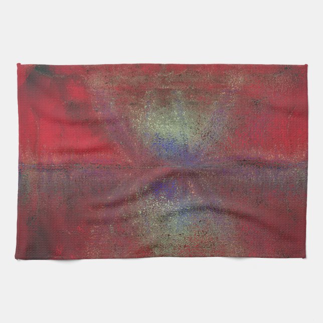 Asteroid Strike Digital Abstract Kitchen Towel (Horizontal)