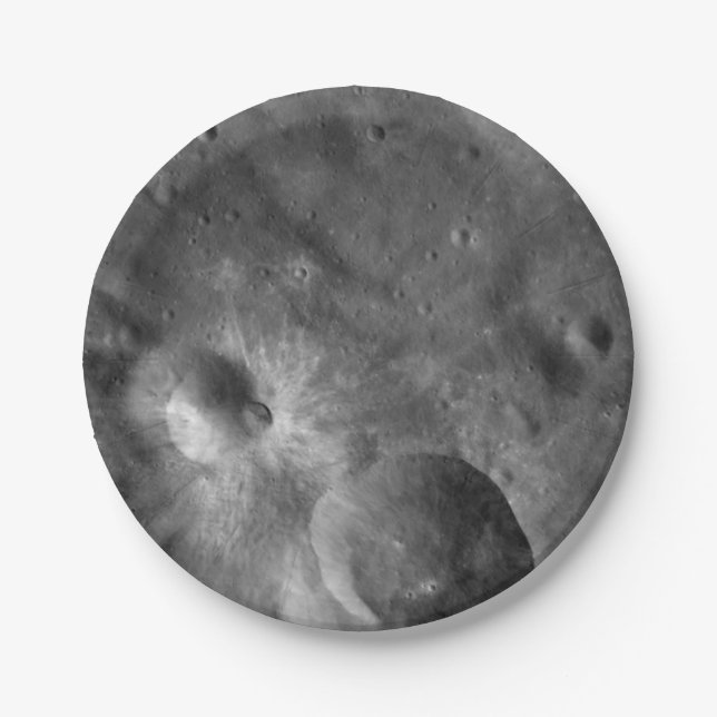 Asteroid Vesta Craters Paper Plate (Front)
