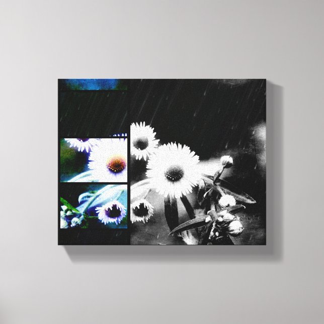 Asters Aglow Art Collage Wrapped Canvas Prints (Front)