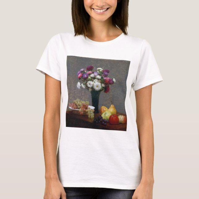 Asters and Fruit, Henri Fantin-Latour T-Shirt (Front)