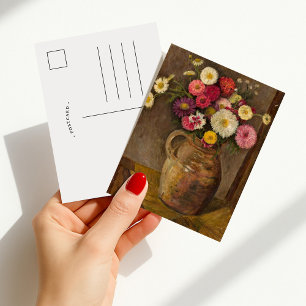 Asters and Zinnias   Tadeusz Makowski Postcard