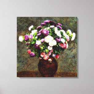 Asters in a Vase Canvas Print