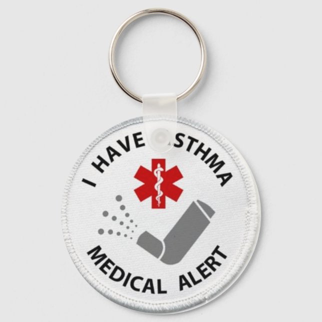 Asthma Alert Keychain (Front)