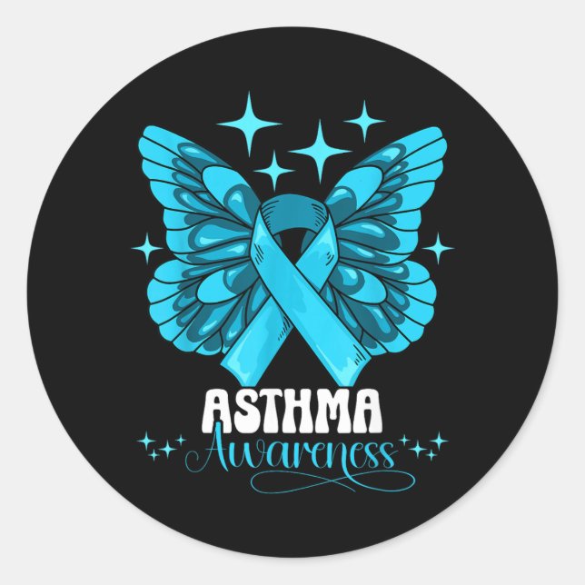 Asthma Awareness 1 Classic Round Sticker (Front)
