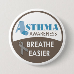 Asthma Awareness 3" Large Badge 3 Inch Round Button
