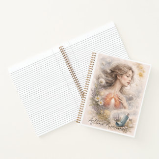 Asthma Awareness Art Print | Soft Botanical Lung Notebook
