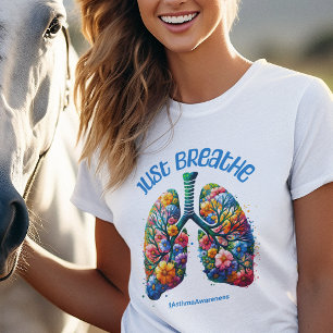 Asthma Awareness Floral Flower Lung Allergy T-Shirt
