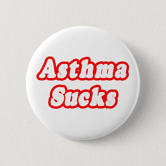 Asthma Sucks 2 Inch Round Button (Front)