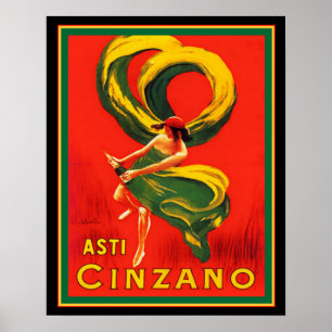 Asti Cinzano by Cappiello 16 x 20 Poster