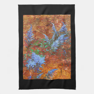 Astilbe Dusty Blue on Board Kitchen Towel
