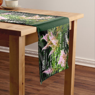 Astilbe with Mark 10:27 Short Table Runner