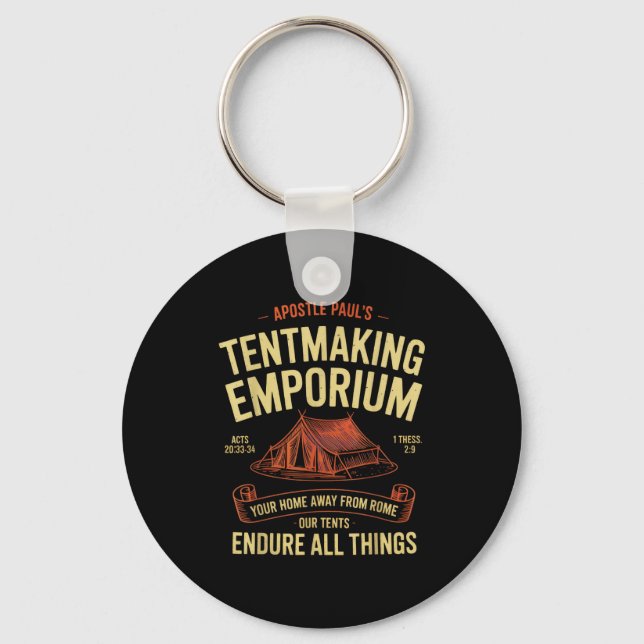 Astle Paul's Tentmaking Emrium Christians Camng Fu Keychain (Front)