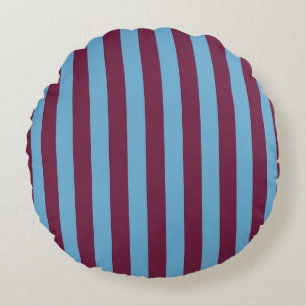 Aston Villa stripes football club colors premier l Round Pillow