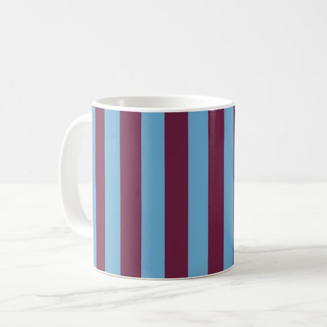 Aston Villa stripes football club colours premier  Coffee Mug (Front Left)