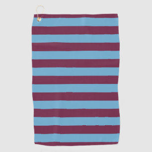 Aston Villa stripes football club colours premier  Golf Towel