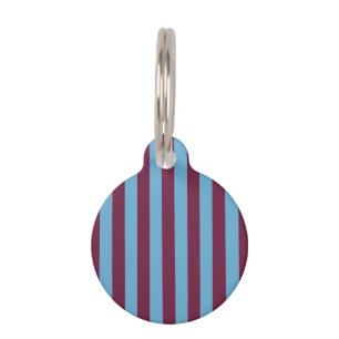 Aston Villa stripes football club colours premier  Pet Tag