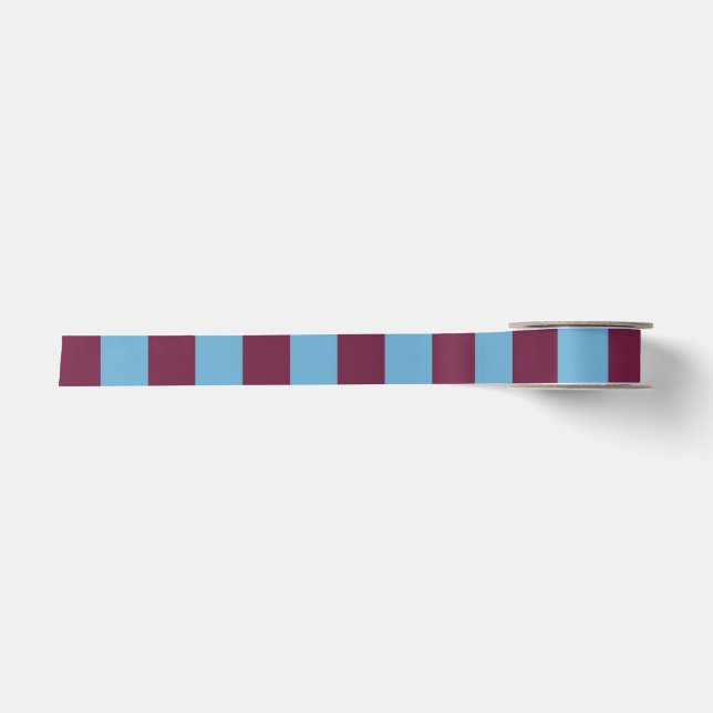 Aston Villa stripes football club colours premier  Satin Ribbon (Front)