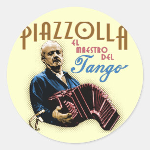 Astor Piazzolla Classic Round Sticker