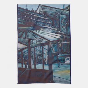 Astor Place Aborigines, NYC Kitchen Towel