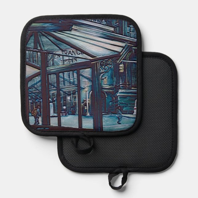 Astor Place Aborigines, NYC Pot Holder (Front/Back)